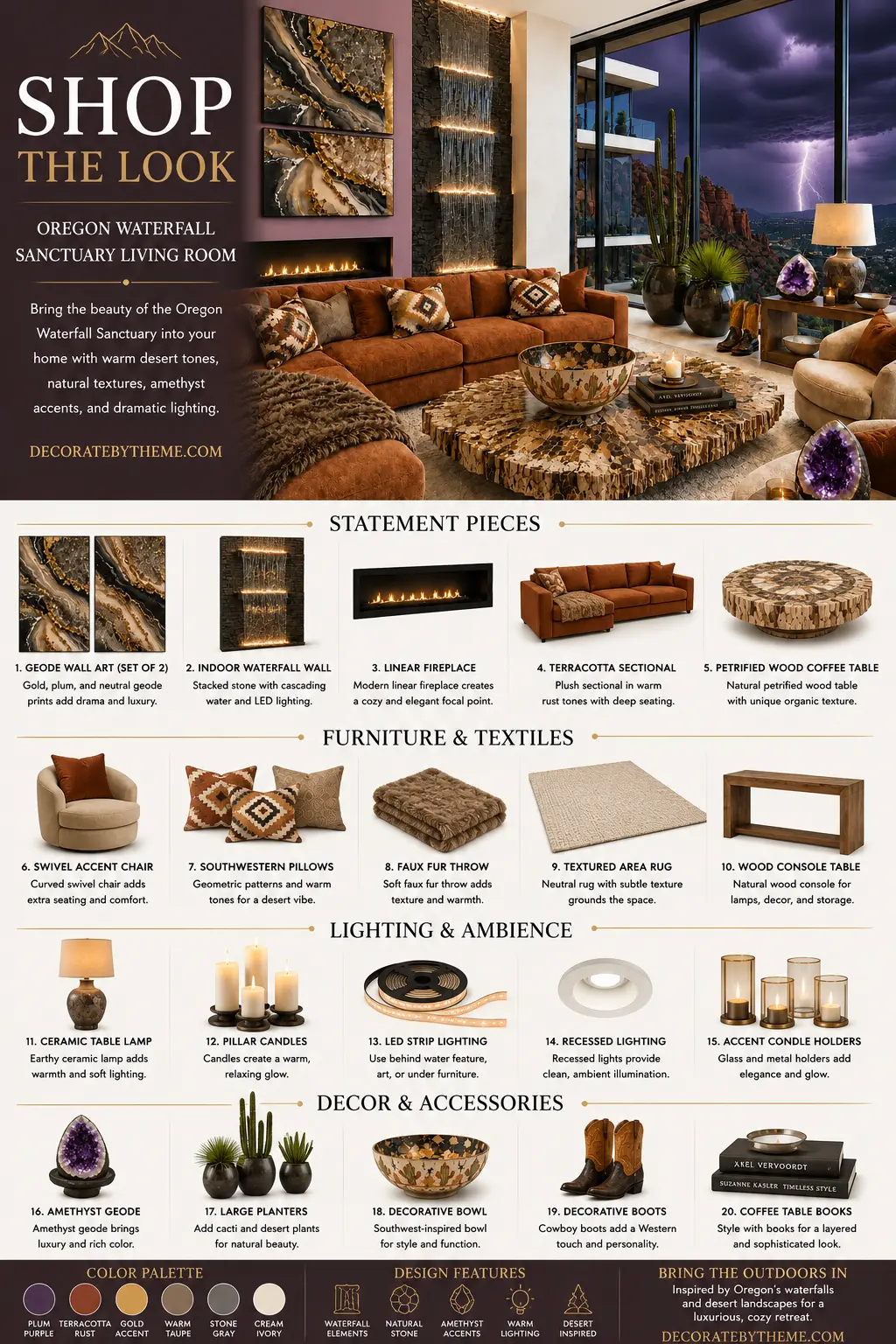 Arizona Desert Monsoon Living Room Shop the Look