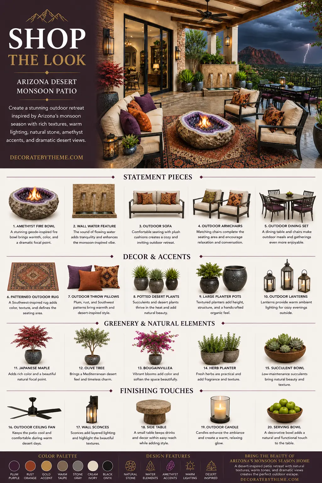 Arizona Desert Monsoon Patio Shop the Look