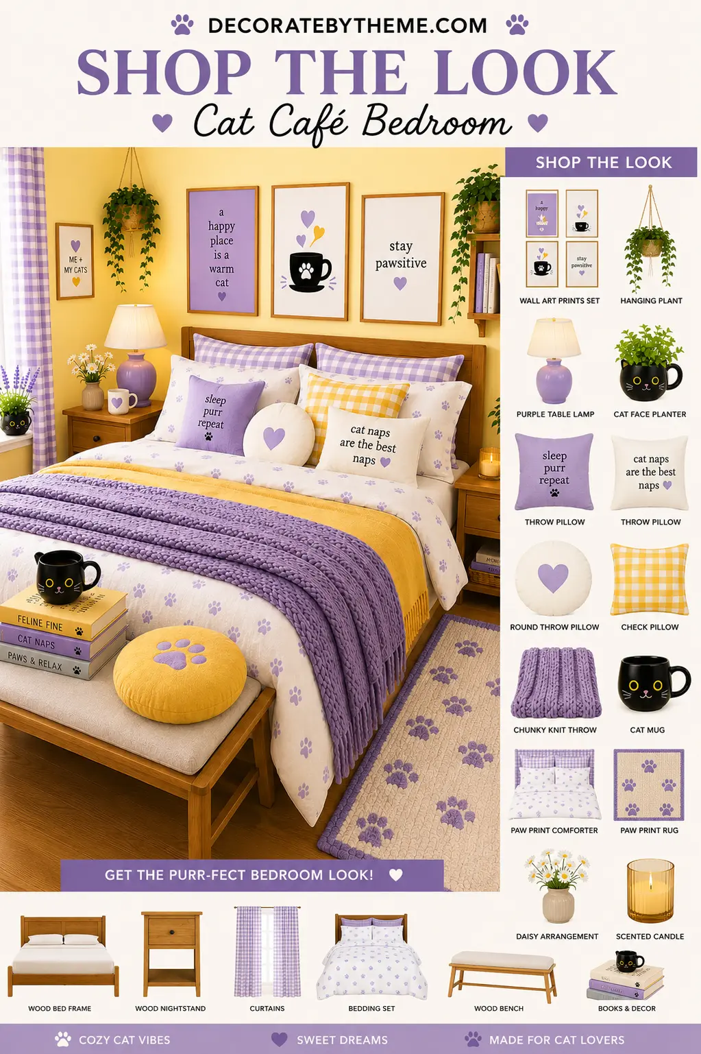 Cat Cafe Bedroom Shop the Look