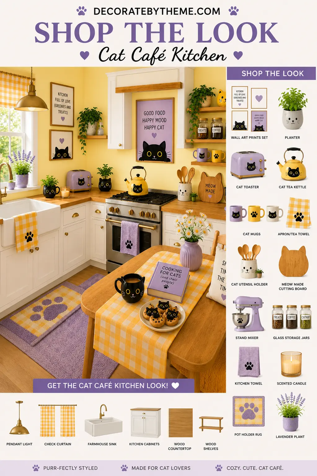 Cat Cafe Kitchen Decor Shop the Look