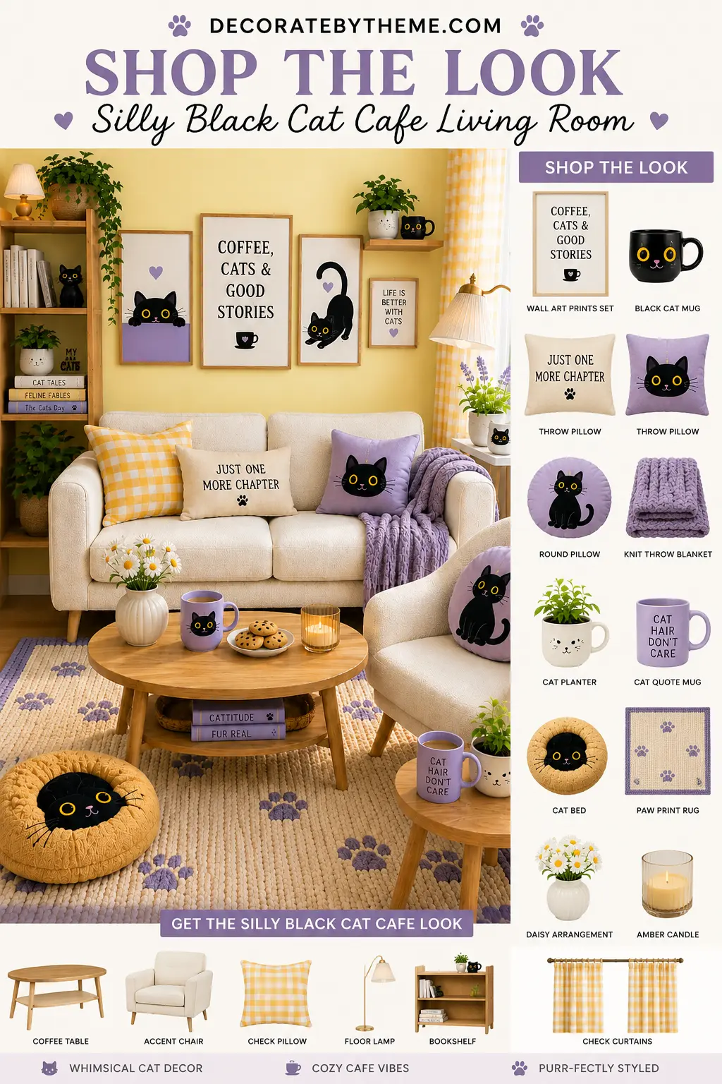 Cat Cafe Living Room Shop the Look