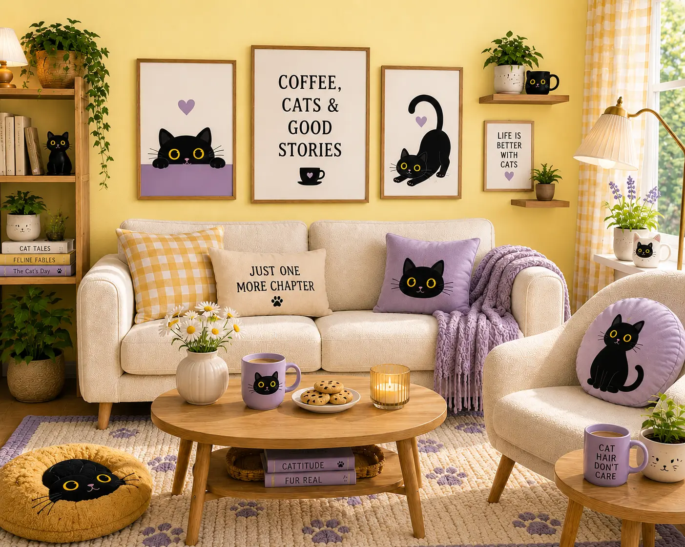 Shop the Look: Silly Black Cat Café Living Room