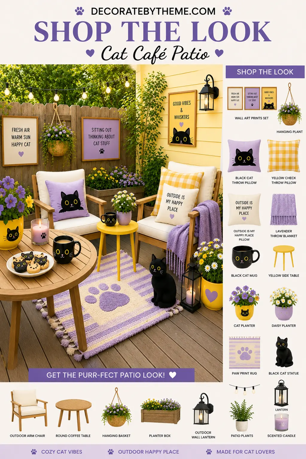 Cat Cafe Patio Decor Shop the Look