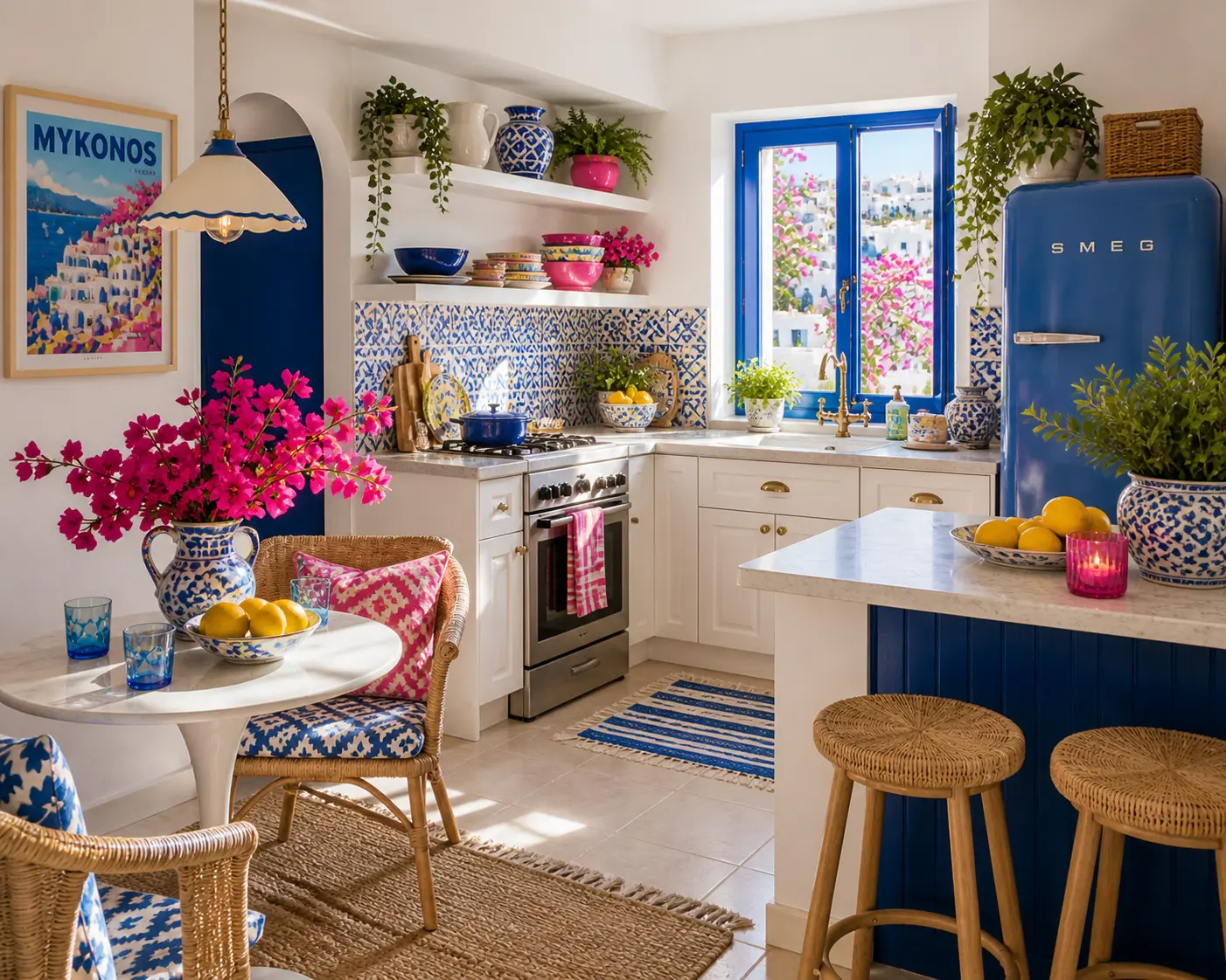 Greek Coastal Color Pop Kitchen: Shop the Look