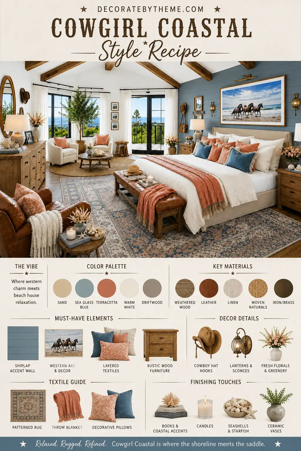 Cowgirl Coastal Bedroom Style Recipe