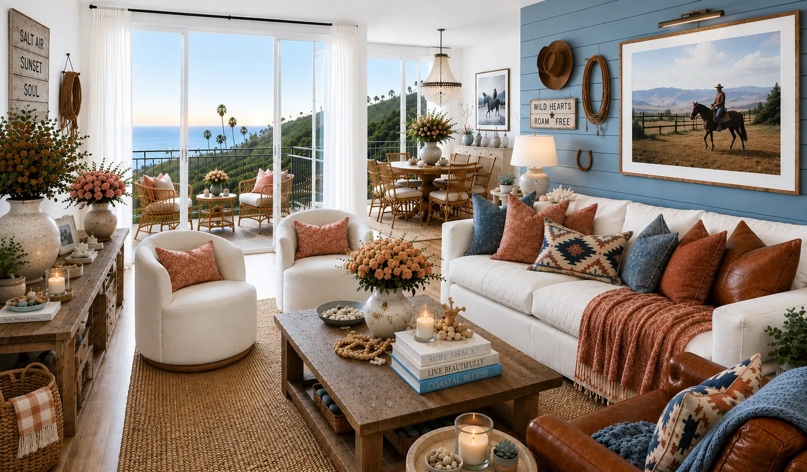 Cowgirl Coastal Living Room Style Recipe