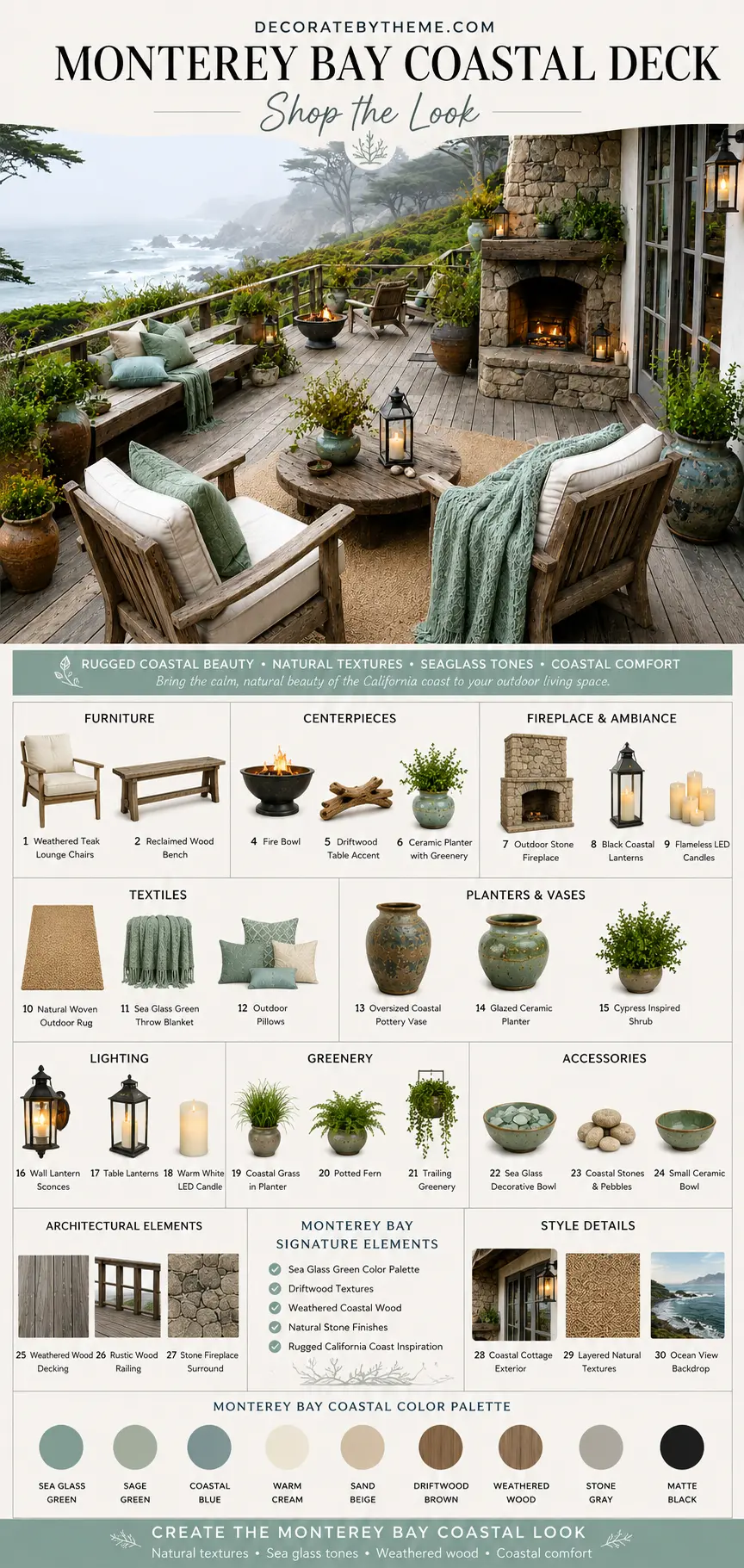 Monterey Bay Coastal Deck Decor Shop the Look