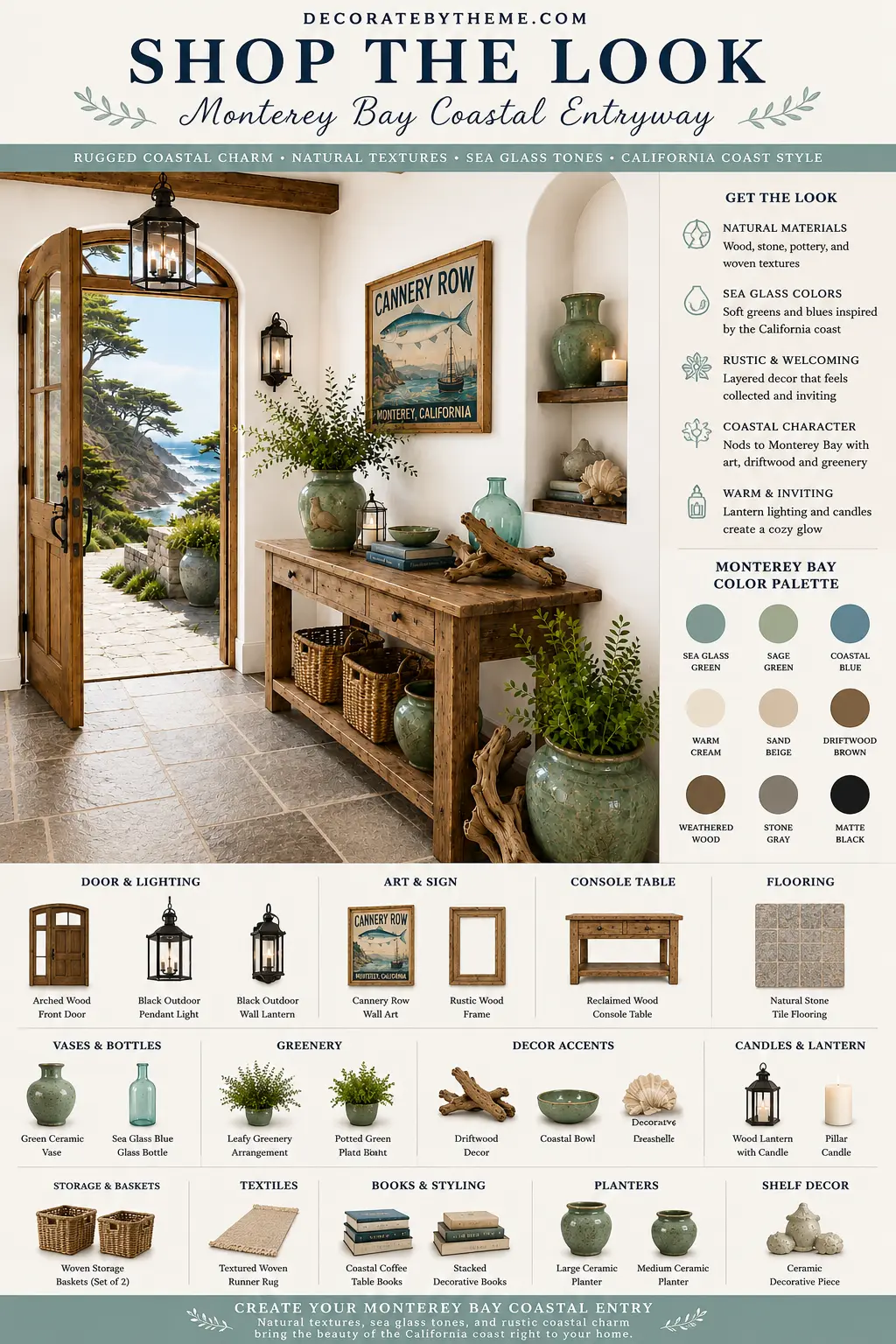 Monterey Bay Coastal Entryway Decor Shop the Look