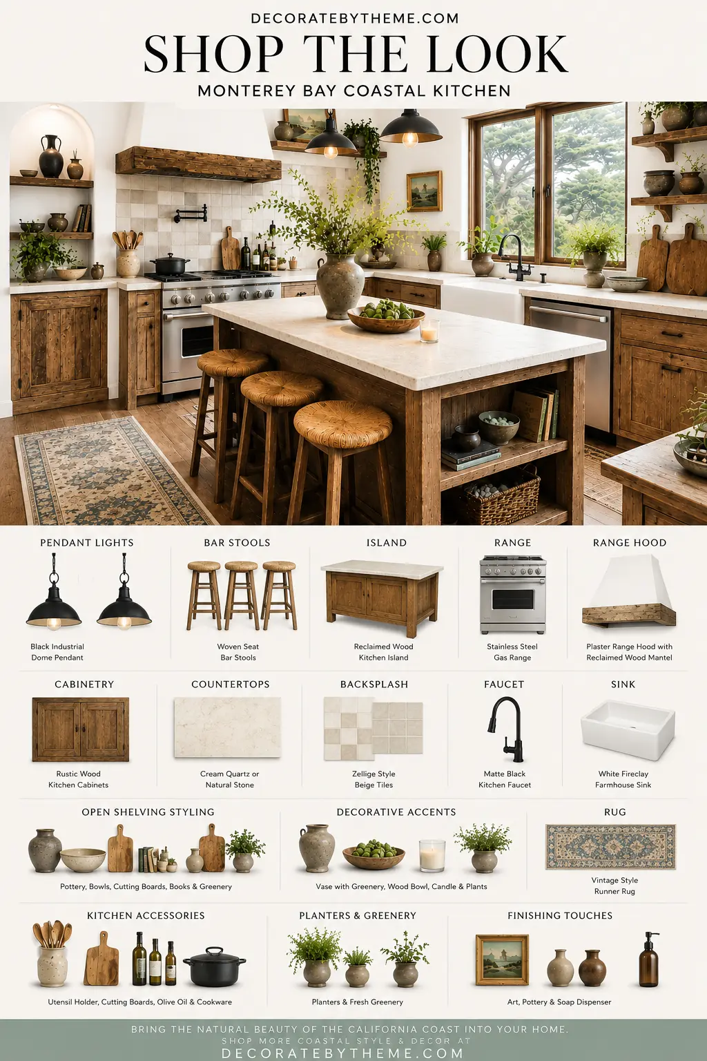 Monterey Bay Coastal Kitchen Decor Shop the Look