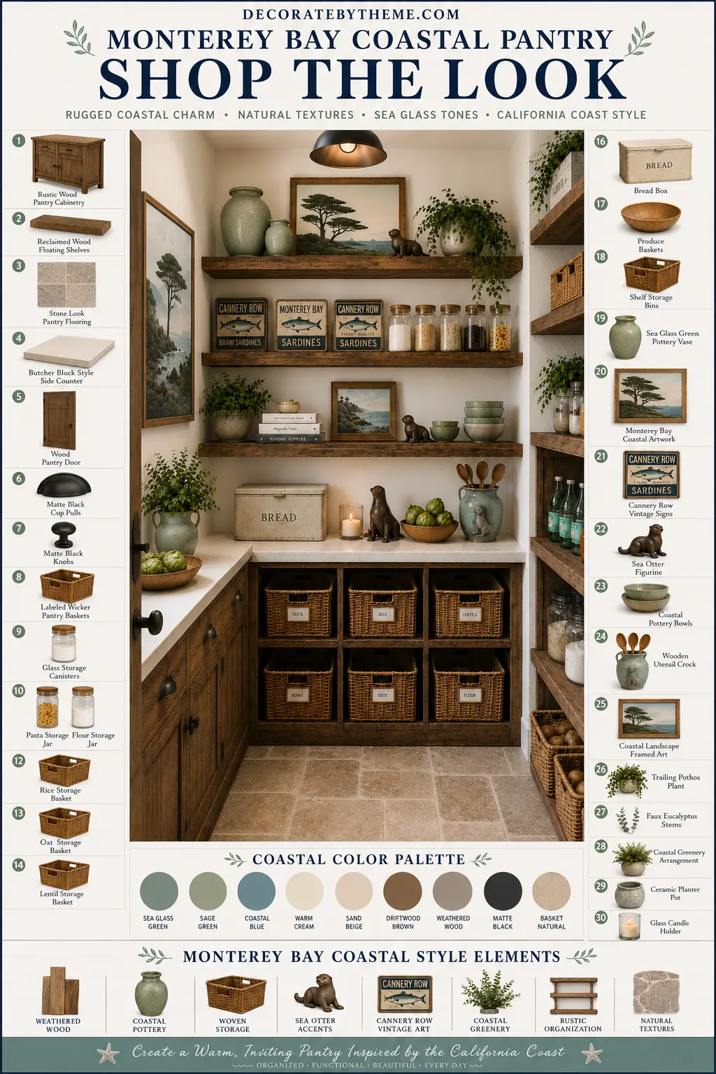 Monterey Bay Coastal Pantry Decor Shop the Look
