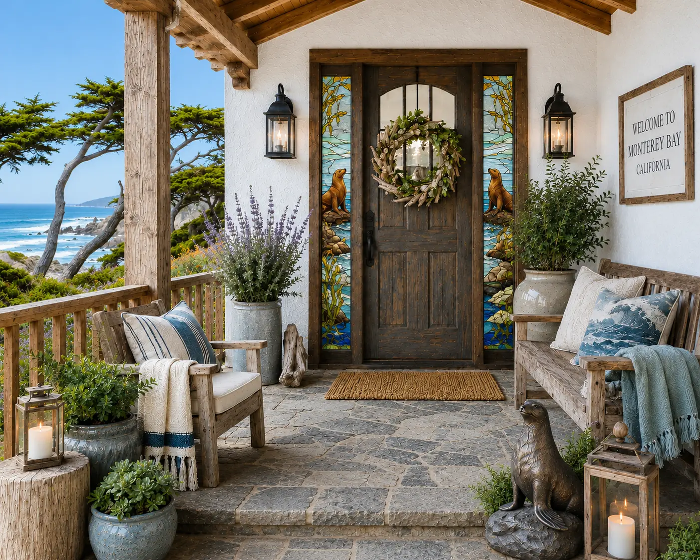 Monterey Bay Coastal Porch: Shop the Look for a Rustic California Coast Entry