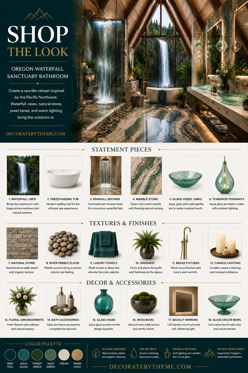 Oregon Waterfall Sanctuary Bathroom Shop the Look
