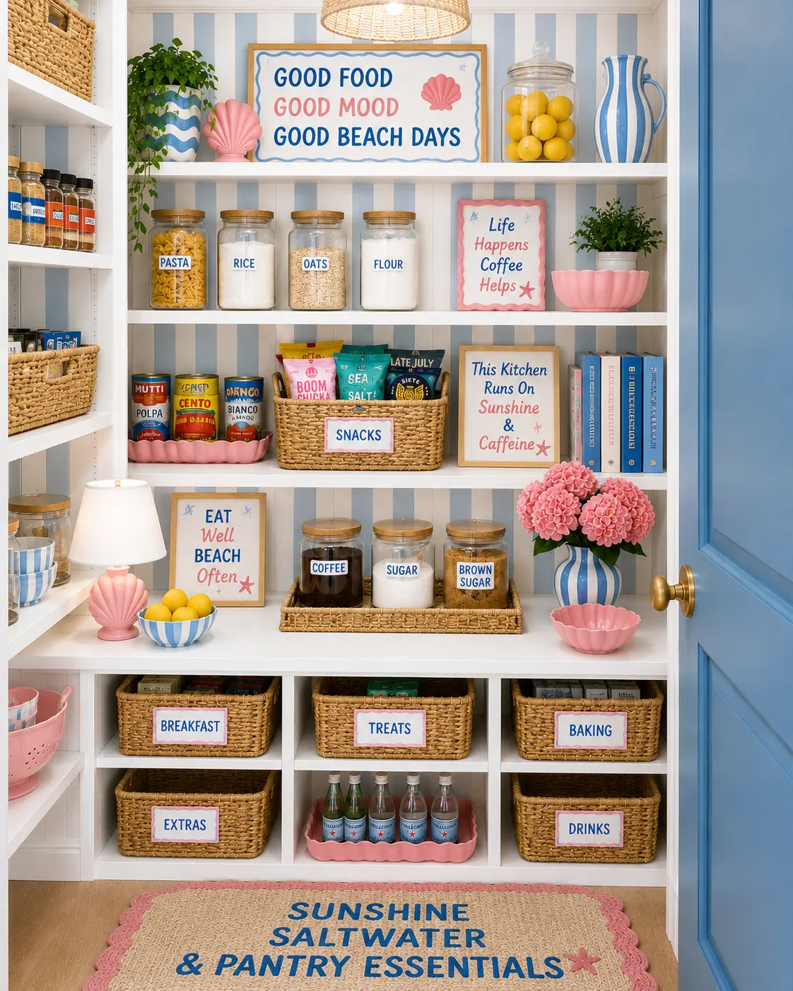 Retro Boutique Summer Coastal Pantry Decor