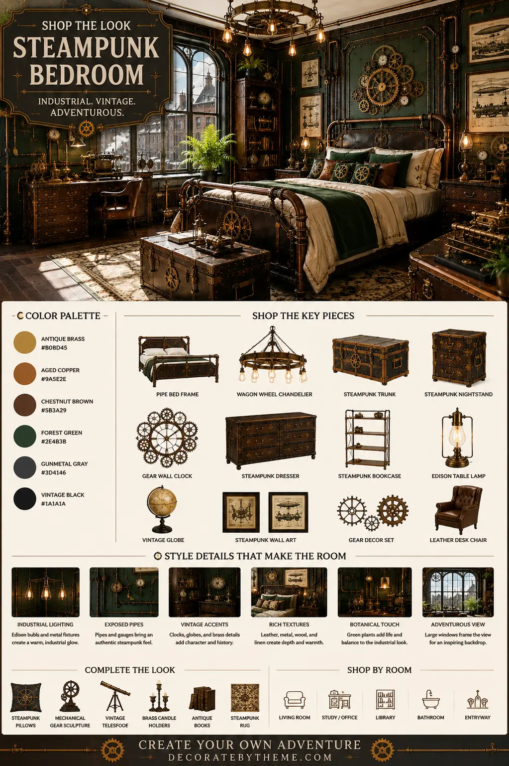 Steampunk Bedroom Decor Shop the Look