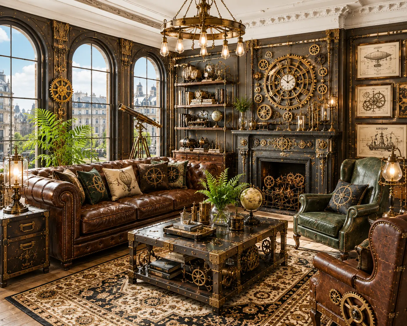Steampunk Living Room Shop the Look