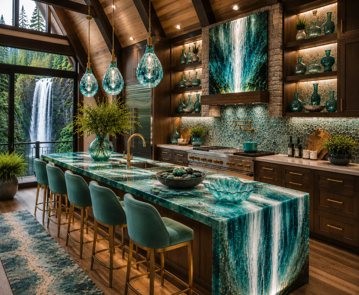 Oregon Waterfall Sanctuary Kitchen Shop the Look